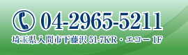 04-2965-5211 埼玉県入間市藤沢51-7KR エコー1F